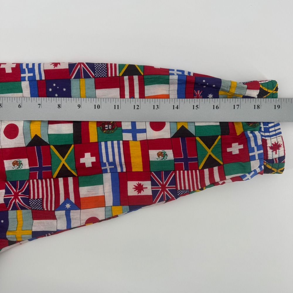 Solare‎ Sporta Flag Print Windbreaker Jacket Women Small Multicolor Vintage 90s - Picture 7 of 9